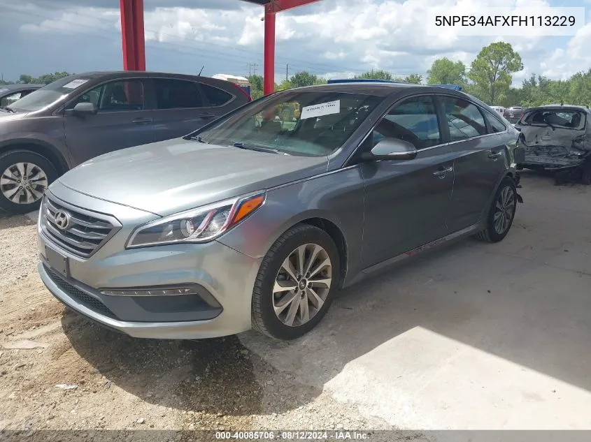 2015 Hyundai Sonata Sport VIN: 5NPE34AFXFH113229 Lot: 40085706