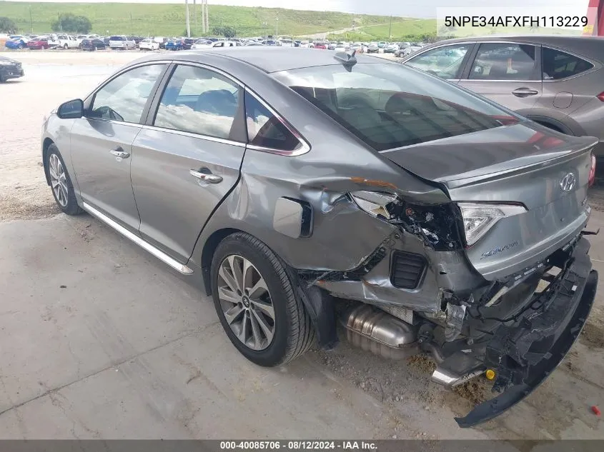 5NPE34AFXFH113229 2015 Hyundai Sonata Sport