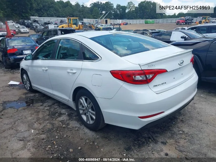 2015 Hyundai Sonata Se VIN: 5NPE24AF5FH254969 Lot: 40095947