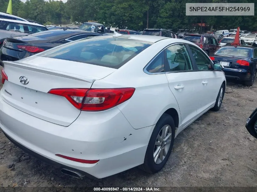 2015 Hyundai Sonata Se VIN: 5NPE24AF5FH254969 Lot: 40095947