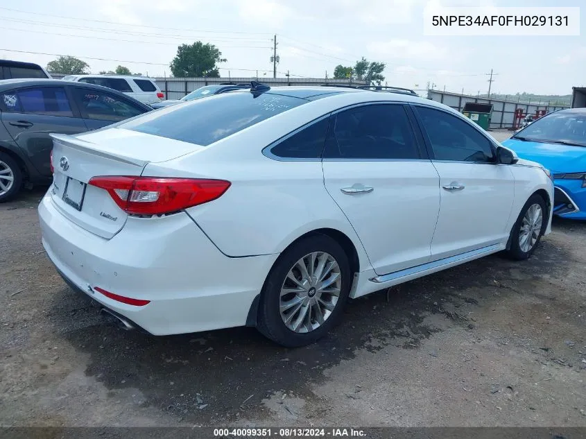 5NPE34AF0FH029131 2015 Hyundai Sonata Limited