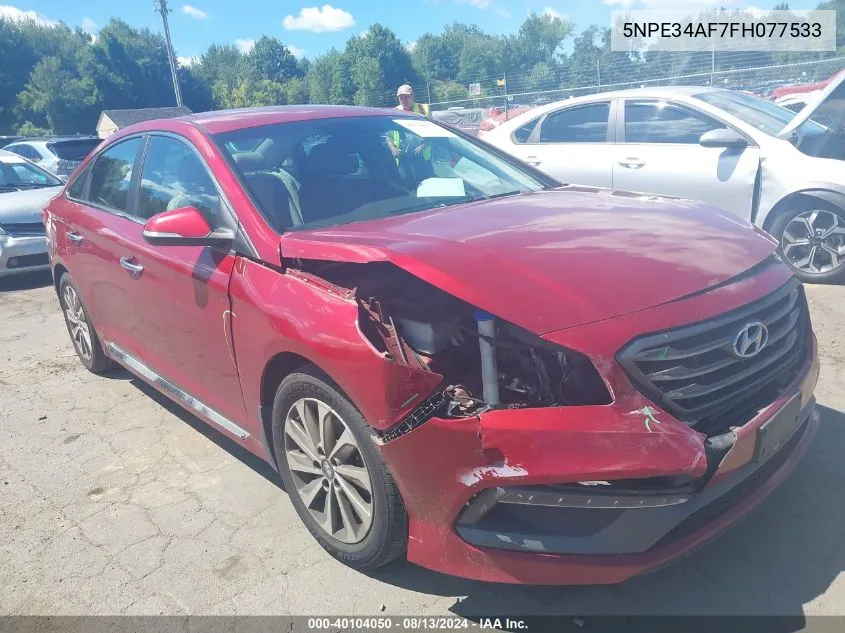 2015 Hyundai Sonata Sport VIN: 5NPE34AF7FH077533 Lot: 40104050