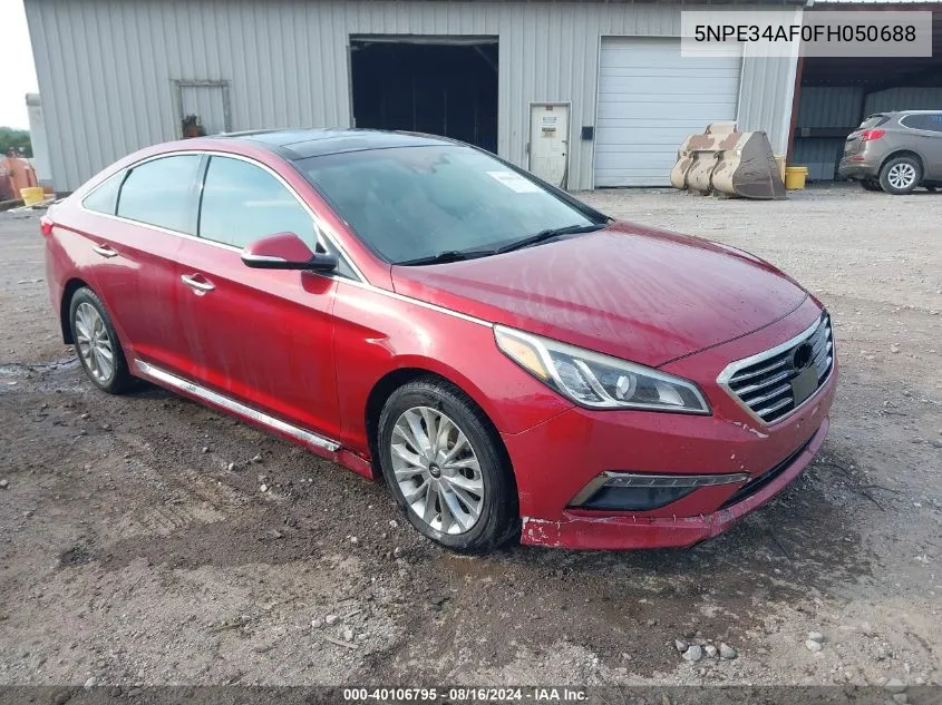 2015 Hyundai Sonata Limited VIN: 5NPE34AF0FH050688 Lot: 40106795