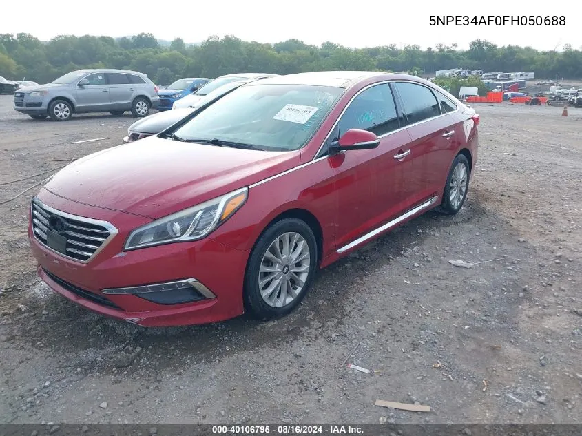 2015 Hyundai Sonata Limited VIN: 5NPE34AF0FH050688 Lot: 40106795