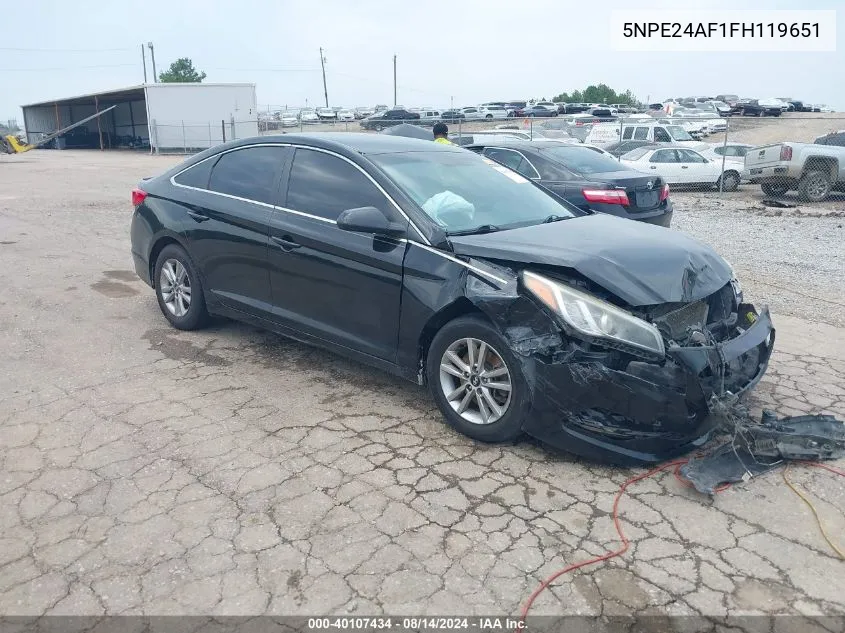 5NPE24AF1FH119651 2015 Hyundai Sonata Se