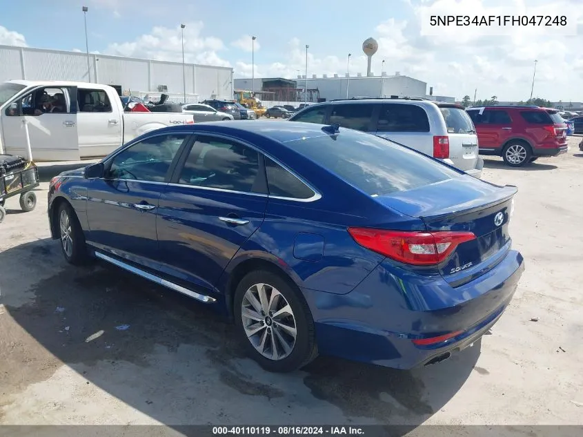 5NPE34AF1FH047248 2015 Hyundai Sonata Sport