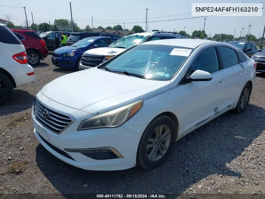 2015 Hyundai Sonata Se VIN: 5NPE24AF4FH163210 Lot: 40111762