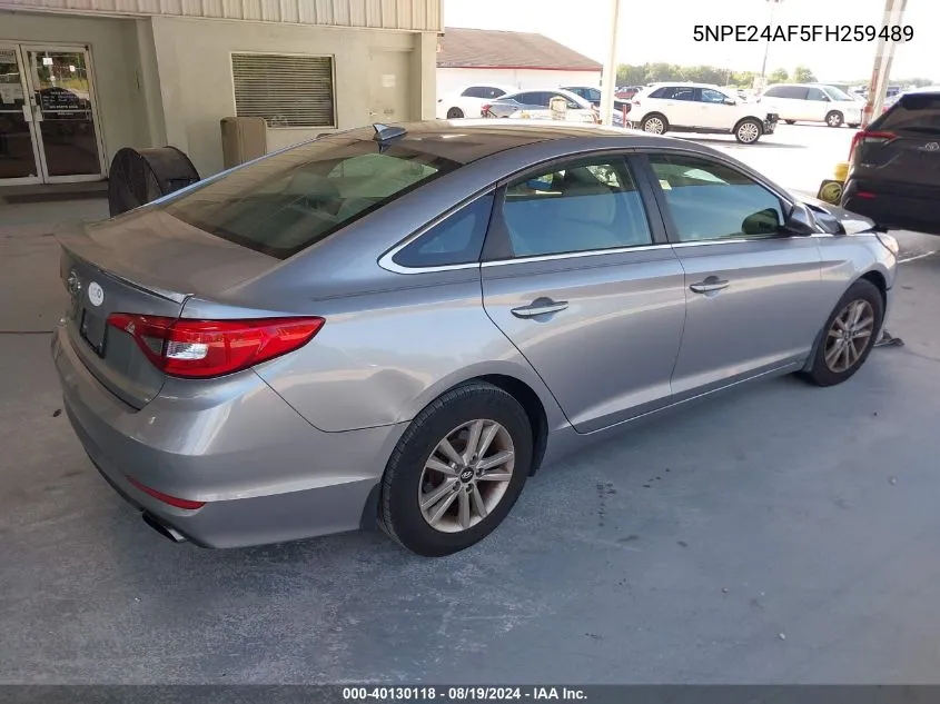 5NPE24AF5FH259489 2015 Hyundai Sonata Se