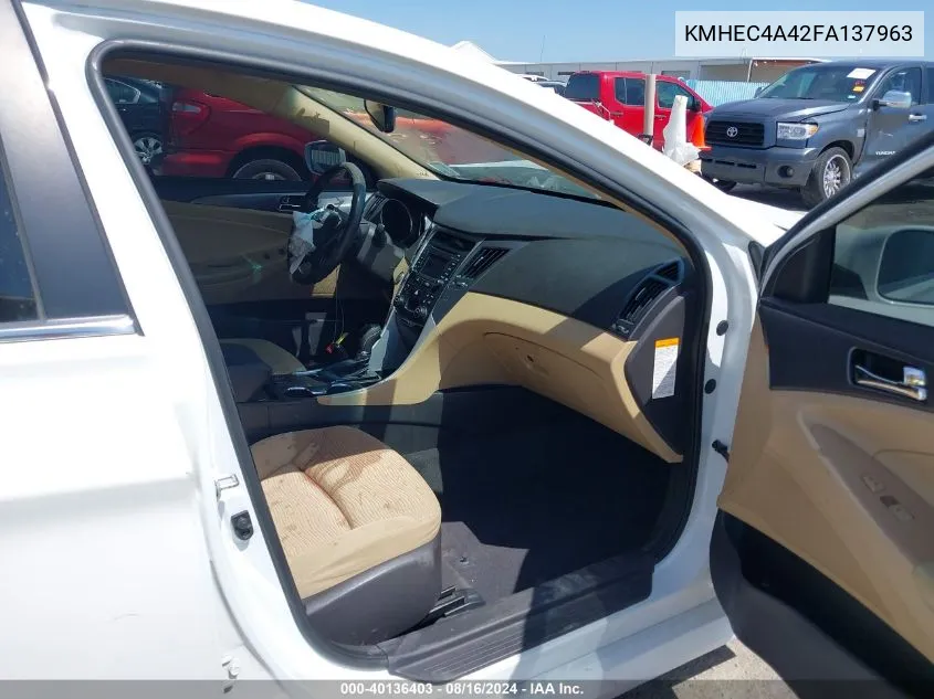 KMHEC4A42FA137963 2015 Hyundai Sonata Hybrid