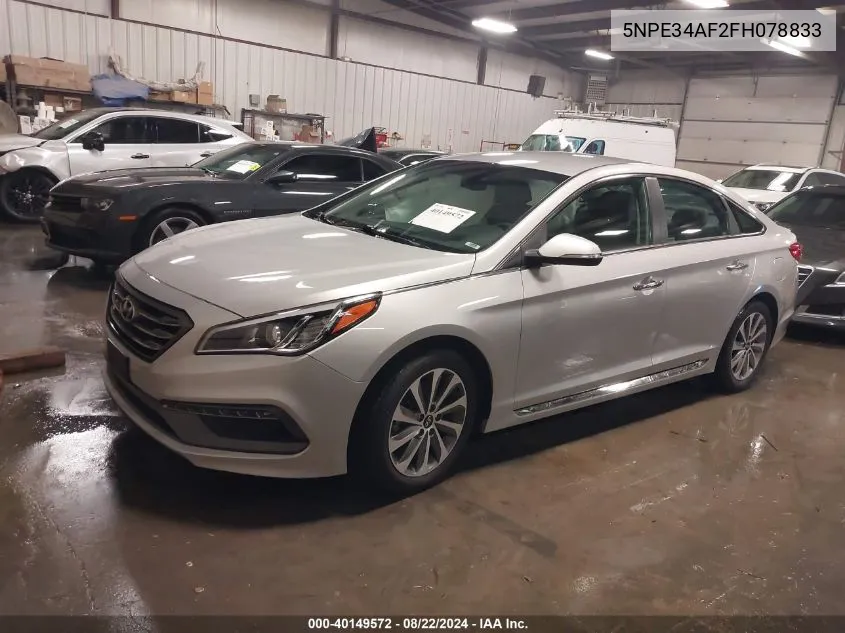 2015 Hyundai Sonata Sport VIN: 5NPE34AF2FH078833 Lot: 40149572