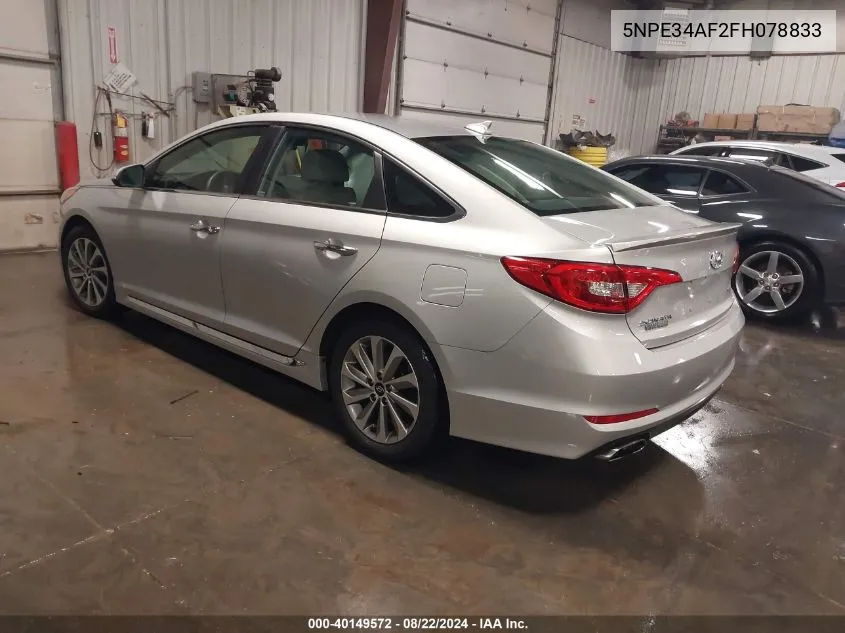 2015 Hyundai Sonata Sport VIN: 5NPE34AF2FH078833 Lot: 40149572