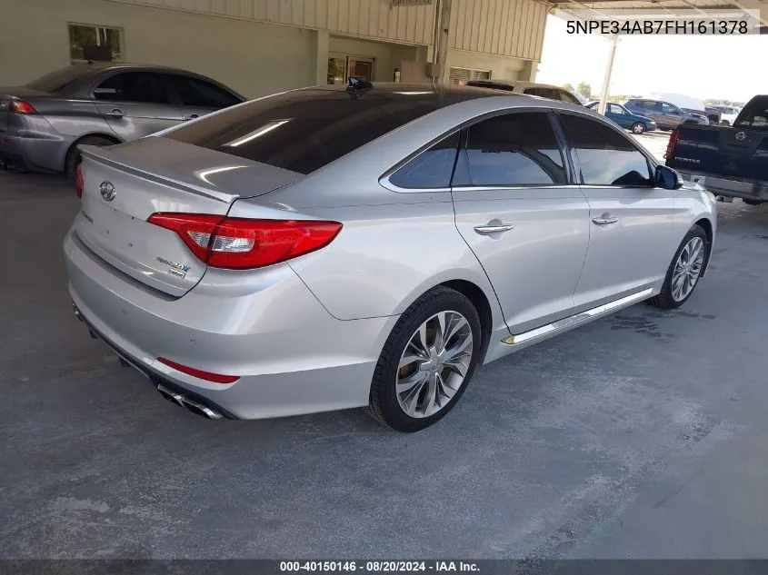 2015 Hyundai Sonata Limited 2.0T VIN: 5NPE34AB7FH161378 Lot: 40150146