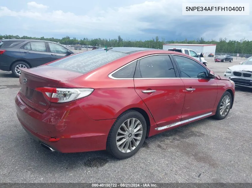 5NPE34AF1FH104001 2015 Hyundai Sonata Limited