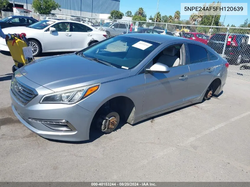 2015 Hyundai Sonata Se VIN: 5NPE24AF5FH120639 Lot: 40153244