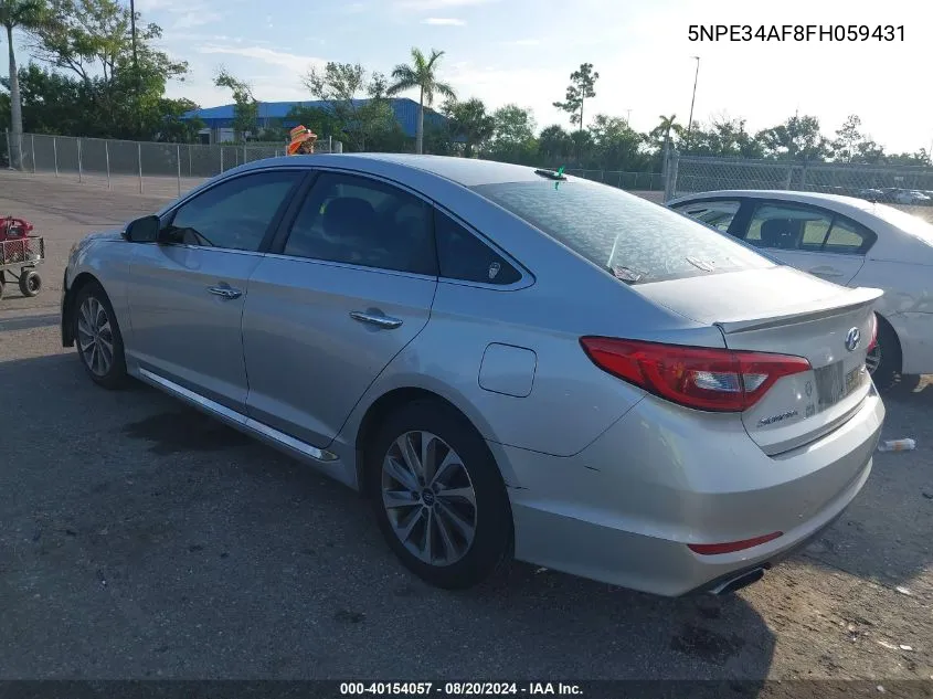 2015 Hyundai Sonata Sport VIN: 5NPE34AF8FH059431 Lot: 40154057