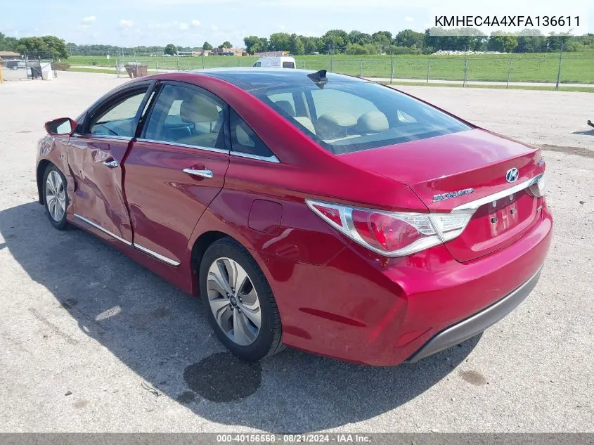 KMHEC4A4XFA136611 2015 Hyundai Sonata Hybrid Hybrid/Limited