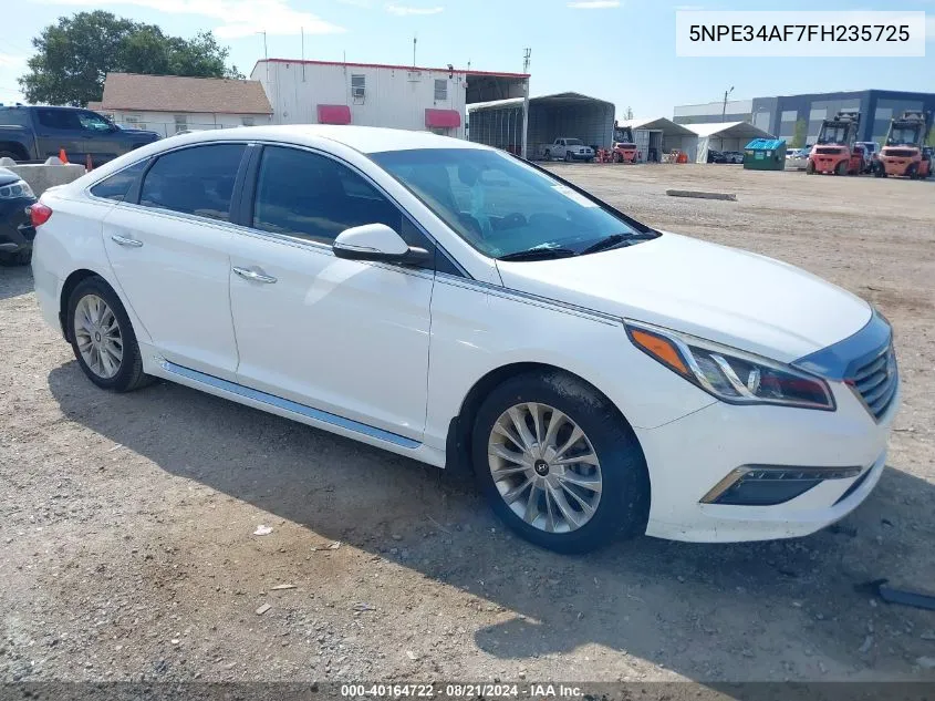 2015 Hyundai Sonata Limited VIN: 5NPE34AF7FH235725 Lot: 40164722