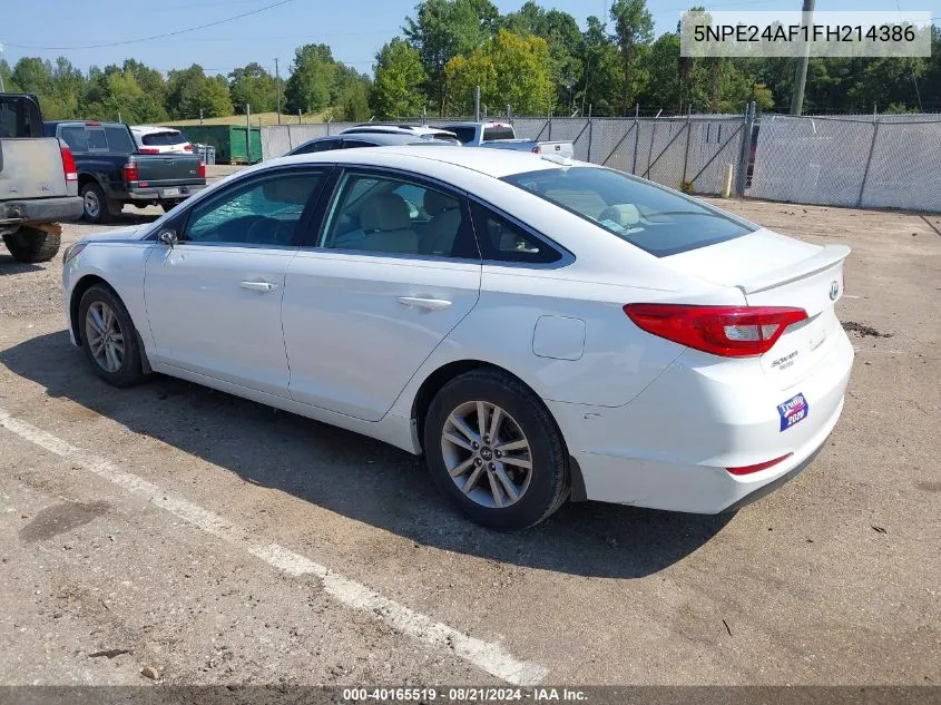 5NPE24AF1FH214386 2015 Hyundai Sonata Se