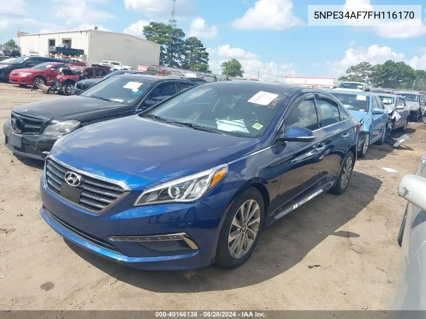 2015 Hyundai Sonata Limited VIN: 5NPE34AF7FH116170 Lot: 40166136