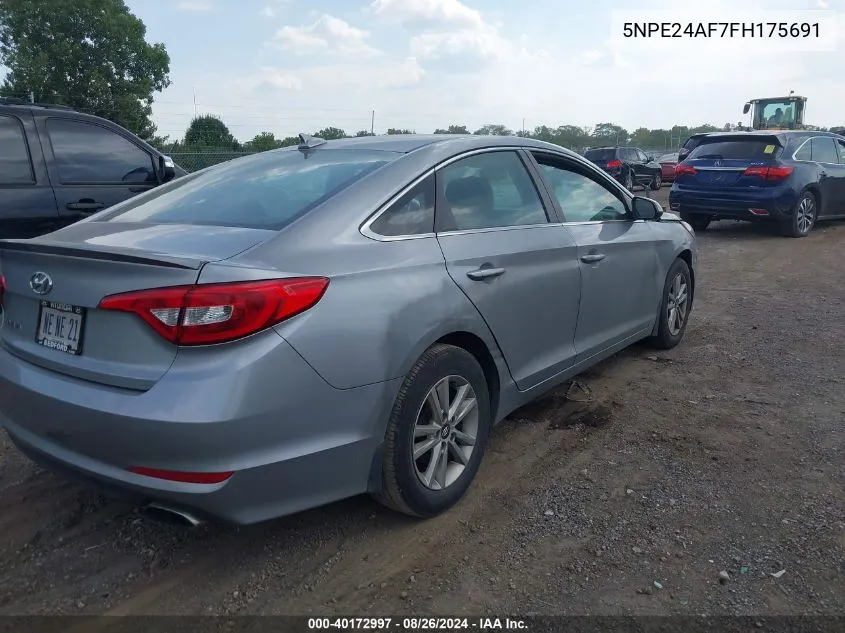 2015 Hyundai Sonata Se VIN: 5NPE24AF7FH175691 Lot: 40172997