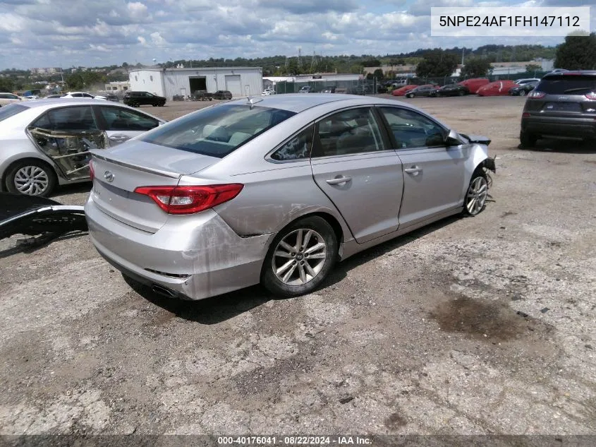 2015 Hyundai Sonata Se VIN: 5NPE24AF1FH147112 Lot: 40176041