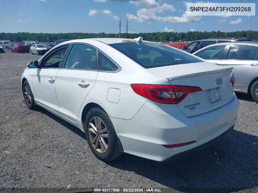 2015 Hyundai Sonata Se VIN: 5NPE24AF3FH209268 Lot: 40177900