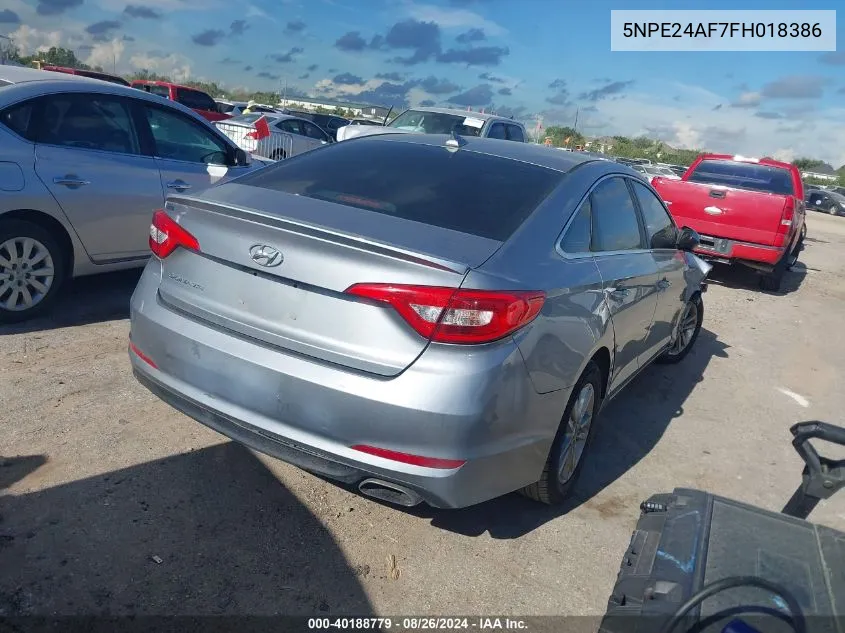 5NPE24AF7FH018386 2015 Hyundai Sonata Se