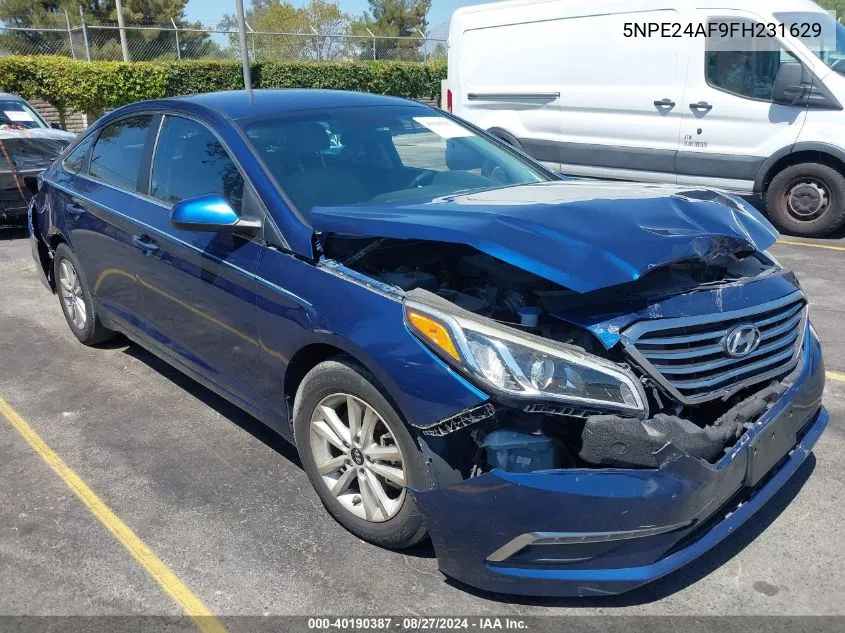 2015 Hyundai Sonata Se VIN: 5NPE24AF9FH231629 Lot: 40190387