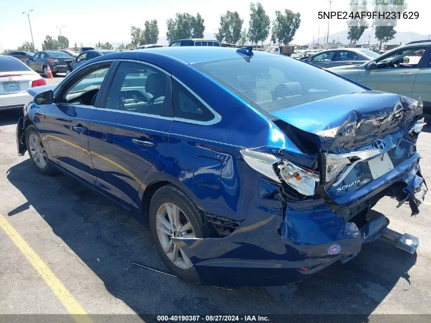 5NPE24AF9FH231629 2015 Hyundai Sonata Se