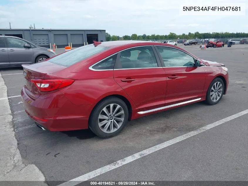 5NPE34AF4FH047681 2015 Hyundai Sonata Sport