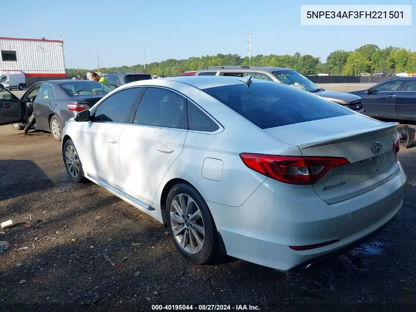 2015 Hyundai Sonata Sport VIN: 5NPE34AF3FH221501 Lot: 40195044