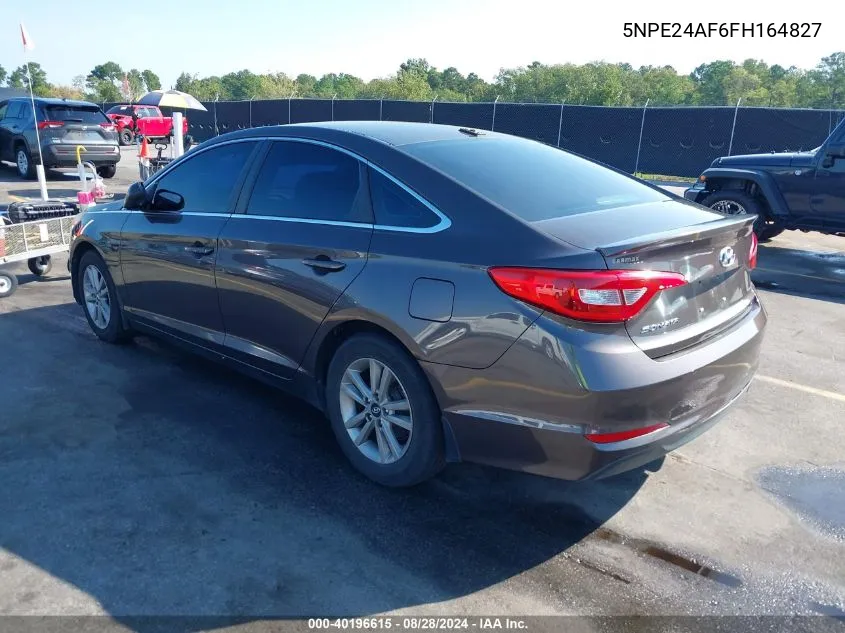 2015 Hyundai Sonata Se VIN: 5NPE24AF6FH164827 Lot: 40196615