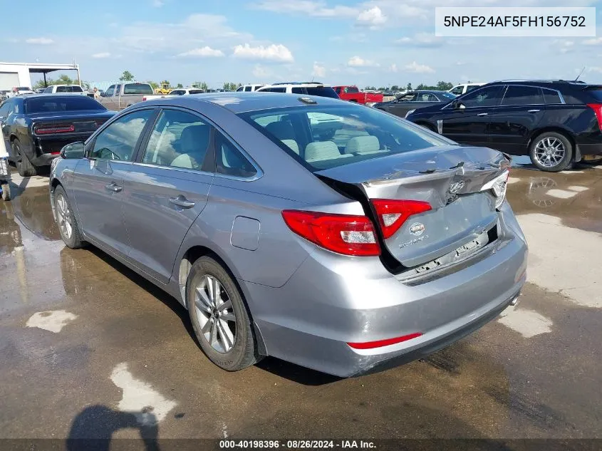 5NPE24AF5FH156752 2015 Hyundai Sonata Se