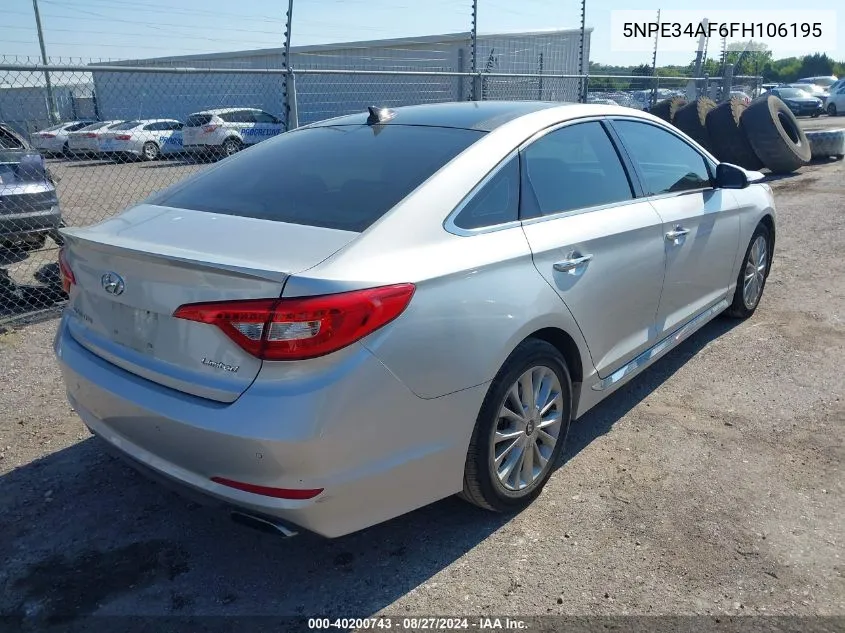 5NPE34AF6FH106195 2015 Hyundai Sonata Limited