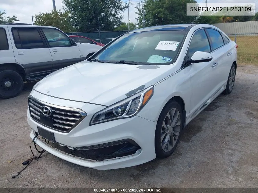 2015 Hyundai Sonata Limited 2.0T VIN: 5NPE34AB2FH253109 Lot: 40214073