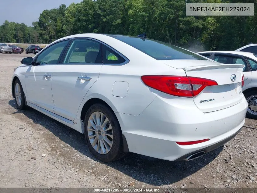 5NPE34AF2FH229024 2015 Hyundai Sonata Limited