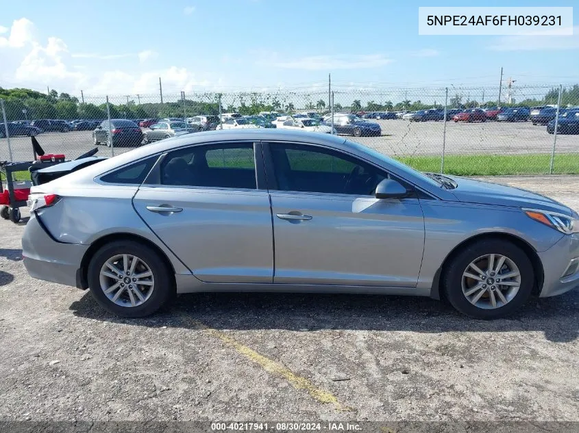 5NPE24AF6FH039231 2015 Hyundai Sonata Se