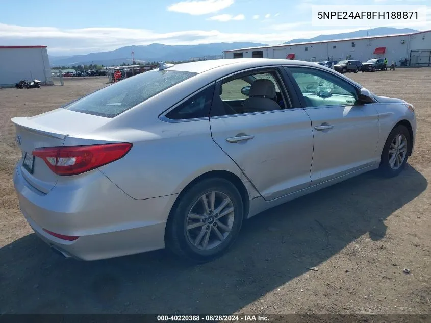 2015 Hyundai Sonata Se VIN: 5NPE24AF8FH188871 Lot: 40683621