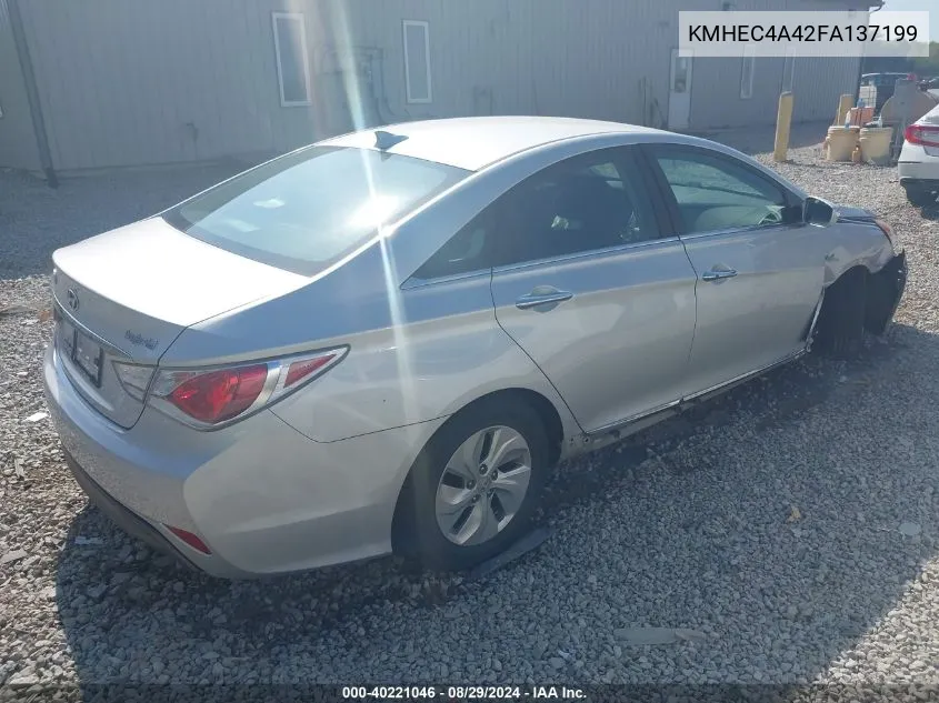 KMHEC4A42FA137199 2015 Hyundai Sonata Hybrid