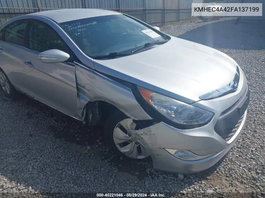 2015 Hyundai Sonata Hybrid VIN: KMHEC4A42FA137199 Lot: 40221046