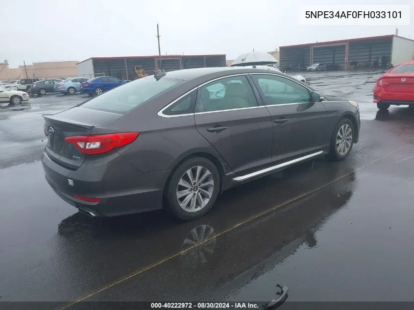 5NPE34AF0FH033101 2015 Hyundai Sonata Sport