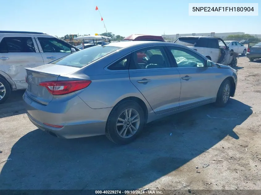 2015 Hyundai Sonata Se VIN: 5NPE24AF1FH180904 Lot: 40229274