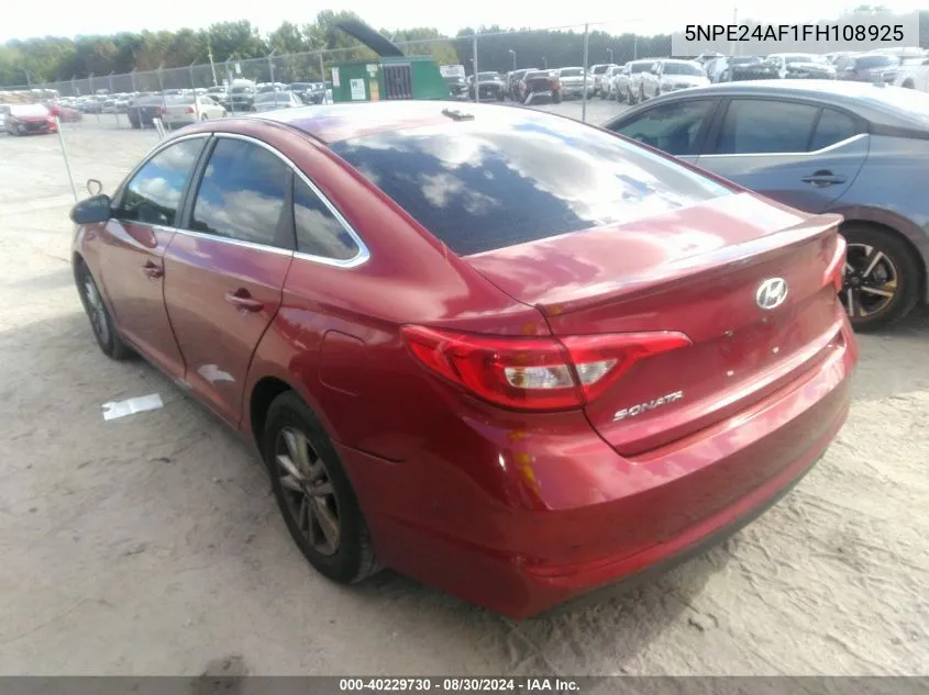 5NPE24AF1FH108925 2015 Hyundai Sonata Se