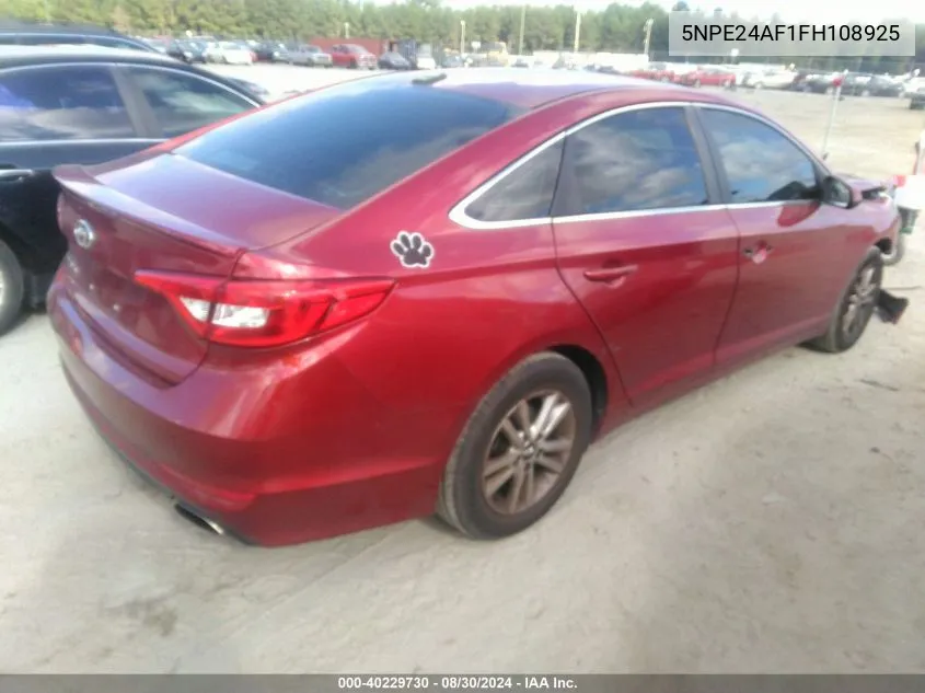 5NPE24AF1FH108925 2015 Hyundai Sonata Se