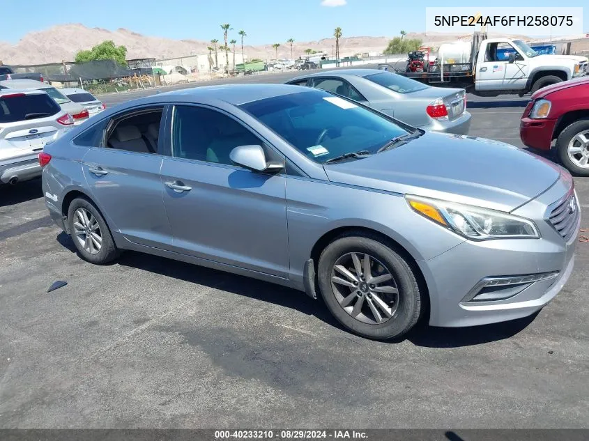 2015 Hyundai Sonata Se VIN: 5NPE24AF6FH258075 Lot: 40233210