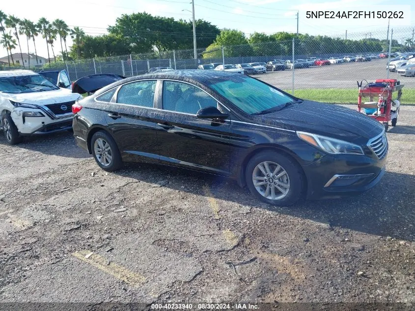 2015 Hyundai Sonata Se VIN: 5NPE24AF2FH150262 Lot: 40233940