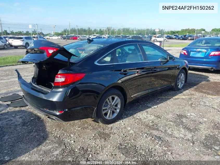 5NPE24AF2FH150262 2015 Hyundai Sonata Se