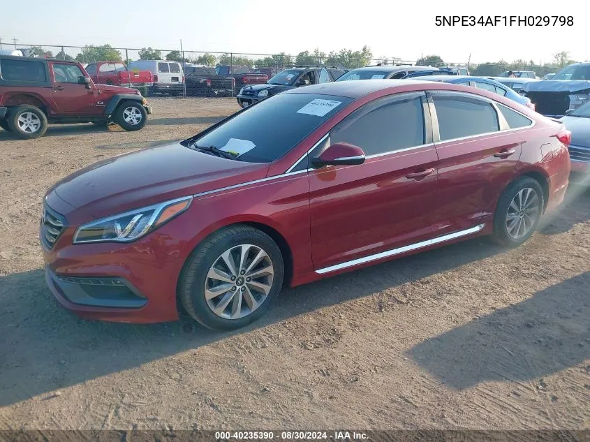 2015 Hyundai Sonata Sport VIN: 5NPE34AF1FH029798 Lot: 40235390