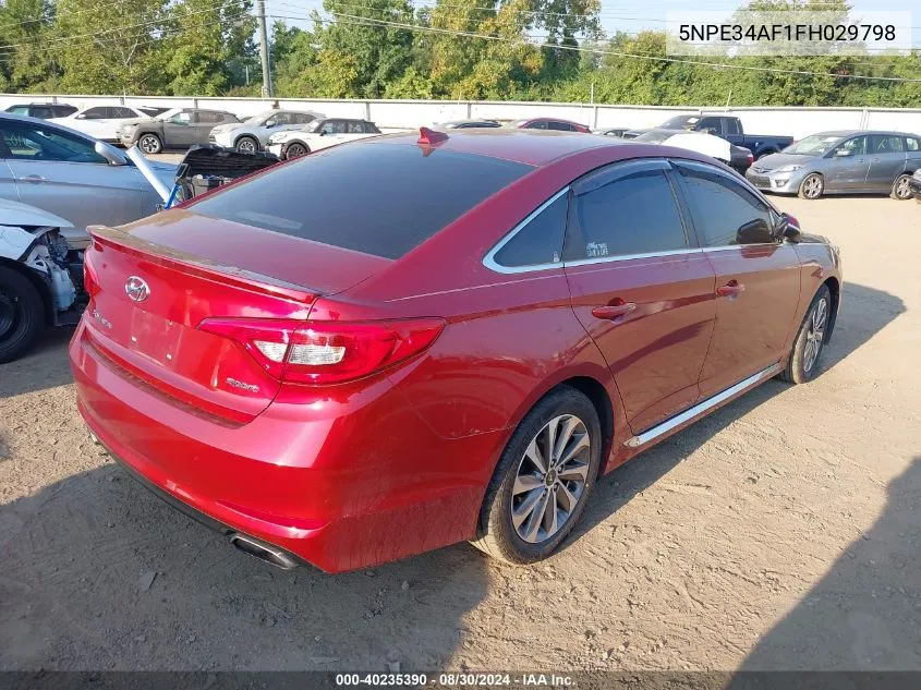 2015 Hyundai Sonata Sport VIN: 5NPE34AF1FH029798 Lot: 40235390