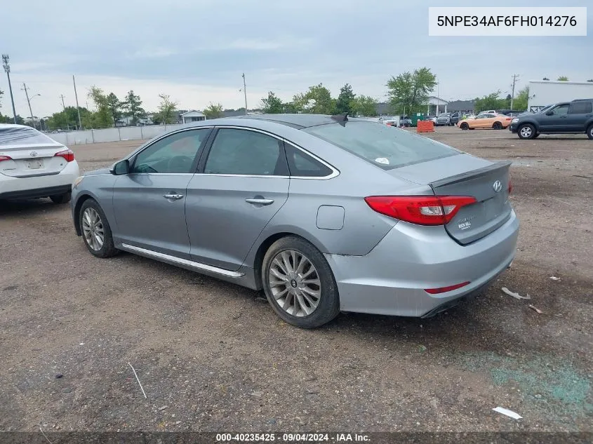 2015 Hyundai Sonata Limited VIN: 5NPE34AF6FH014276 Lot: 40235425